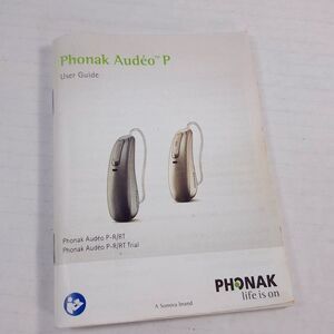 Phonak Audeo P User guide instruction‎ manual hearing aid booklet Audeo P-R/RT